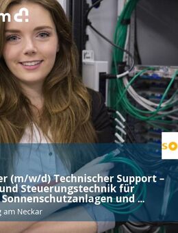 Mitarbeiter (m/w/d) Technischer Support – Antriebs- und Steuerungstechnik für Rollläden, Sonnenschutzanlagen und Tore - Rottenburg (Neckar)
