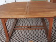 Teak Holz Tisch ausziehbar 109 x 180-240cm Gartentisch gebraucht - Niederwerrn