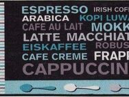 Andiamo Küchenläufer Cafe Creme, rechteckig, Höhe: 4 mm, Motiv Kaffee, mit Schriftzug, Größe 50x150 cm, Küche