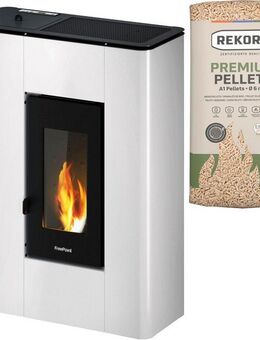 Freepoint Pelletofen »Atrium 5« Weiß, 5,2 kW, Zeitbrand