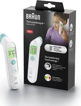 Braun Fieberthermometer TempleSwipe™ Stirnthermometer​ - BST200, Geeignet für alle Altersgruppen​: Säuglinge, Kinder und Erwachsene