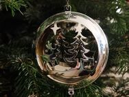 Weihnachtsdekoration/-kugel für Tanne oder Fenster kugelförmig Hirsch mit Tanne aus Metall - Essen