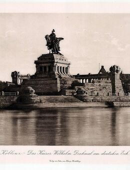 Koblenz. Deutsches Eck. Große Kupferätzung n. Fotografie um 1900 - Bautzen