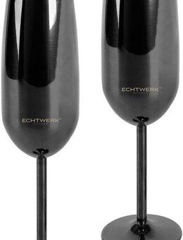 ECHTWERK Champagnerglas, Edelstahl, Sektglas, Sektkelch, Champagnerkelch, bruchsicher, 250 ml