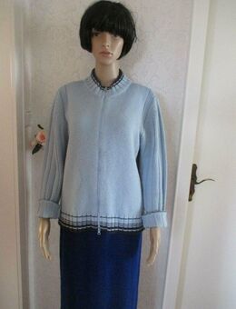 Klassisch * Original VINTAGE * Club- Style * Zipper * Cardigan * Strickjacke "SIMPLY THE BEST!" Gr. 38- 40/ S- M * hell- himmel- blau * serenity * - Riedlingen