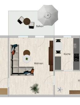 Gemütliche Zweiraumwohnung mit Balkon! - Crimmitschau