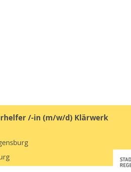 Handwerkerhelfer /-in (m/w/d) Klärwerk - Regensburg