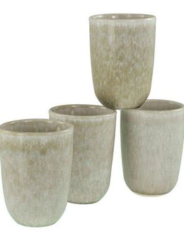 LeGer Home by Lena Gercke Becher LeGer Kaffeebecher, modernes Geschirr-Set Talitha, 4er Set, 4-tlg., Steinzeug, Reaktivglasur, jedes Stück ein Unikat, hohe Haltbarkeit, 300 ml
