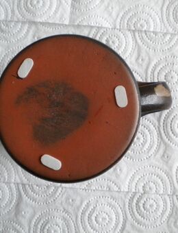 Ton/Keramik-Henkel-Ziergefäß,ca. 15x9 cm,Alt - Linnich
