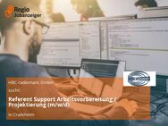 Referent Support Arbeitsvorbereitung / Projektierung (m/w/d) - Crailsheim