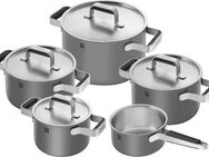 Zwilling Topf-Set Pure, Edelstahl 18/10 (Set, 5-tlg., 3 Kochtöpfe (16, 20 & 24 cm), Bratentopf 20 cm, Stieltopf 16 cm), Stay-Cool-Griffe, 3-lagige Bodentechnologie