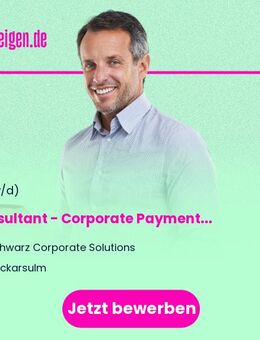 (Junior) Consultant - Corporate Payments (m/w/d) - Neckarsulm