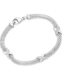 Smart Jewel Armband edel mit Zirkonia Steinen, Silber 925