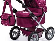 Bayer Puppenwagen Trendy, bordeaux, mit Wickeltasche