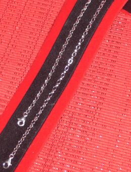 1 Erbsketten-Set, ca. 44 + 18,5 cm, echt Sterling Silber 925/-, Karabiner - Essen