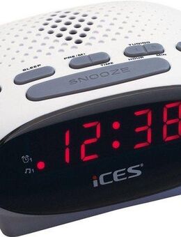 Lenco Radiowecker ICR-210 FM-Uhrenradio mit 2 Weckzeiten und Schlummerfunktion