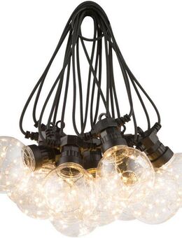 GLOBO LIGHTING LED-Lichterkette ALMAGA, Kette/10 Leuchtmittel/2700K/schwarz/Deko