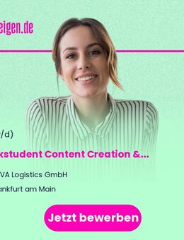 Werkstudent Content Creation & Employer Branding - Fokus Visual Design (m/w/d) - Frankfurt (Main)