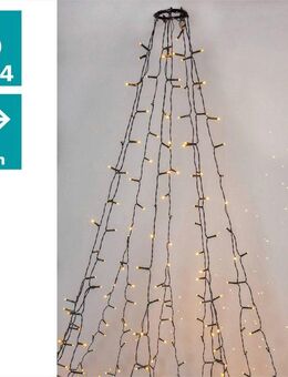 EGLO LED-Lichterkette GOLDEN WARM WHITE - Weihnachtsdeko - Beleuchtung - Winterdeko, 360-flammig, Beleuchtung für innen und außen, extra-warmweiß, Lichternetz, 2 m