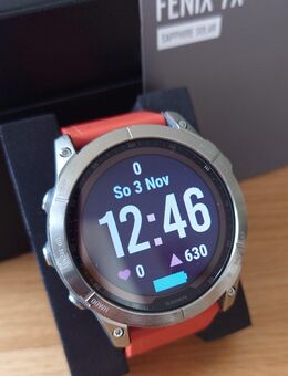 Garmin Fenix 7X 51 mm Titanium Sapphire Solar in Grau, guter Zustand - Berlin