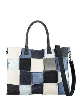 COLLEZIONE ALESSANDRO Schultertasche Patchwork Jeans, aus 45 Jeanspatches genäht