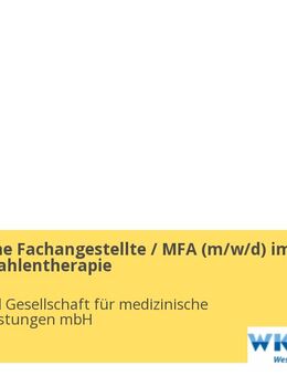 Medizinische Fachangestellte / MFA (m/w/d) im Bereich Strahlentherapie - Heide