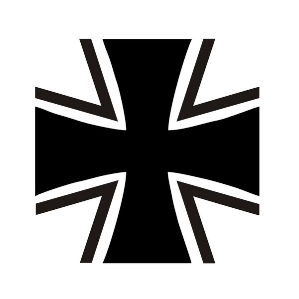 2x Kfz- Autoaufkleber / Eisernes Kreuz / EK BW