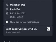 Zugticket DB München-Paris - Inning (Ammersee)