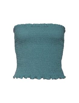 LASCANA Bandeautop aus Viskosejersey, rundum gesmokt, schulterfreies Crop-Top