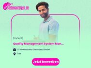 Quality Management System (QMS) Manager (m/f/d) - Trier