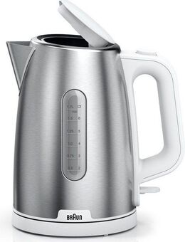 Braun Wasserkocher PurShine WK 1500 WH - 1,7 L, Schnellkochsystem, Anti-Kalk Filter, 1,7 l, 2200 W, 2.000 W, Kocht 200 ml in 45 Sek., 360 Grad Heitzsockel