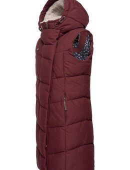 Ragwear Steppweste Pavla Vest stylische Winterweste mit Teddyfutter und Kapuze