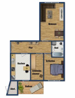 Tolle Dachgeschosswohnung mit großem Balkon - Chemnitz