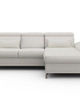 sit&more Ecksofa Cabrio L-Form, mit Sitztiefenverstellung, Arm- und Kopfteilverstellung, 2 Nierenkissen, Federkern, optional Bettfunktion und Stauraum
