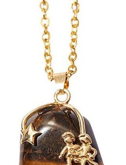 Firetti Kette mit Anhänger Schmuck Geschenk Halsschmuck Anker/Halskette Sternzeichen Geburtsstein, Made in Germany - mit Edelstein