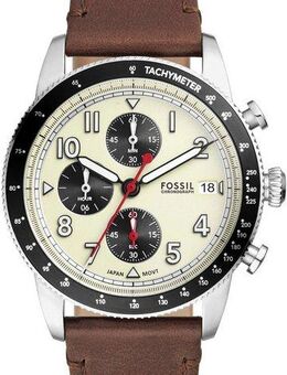 Fossil Chronograph SPORT TOURER FS6042, Quarzuhr, Armbanduhr, Herrenuhr, Lederarmband, analog, Tag