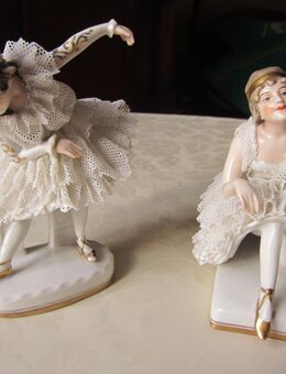 2 antike Tänzerinnen Jugendstil in guter Erhaltung mit schöner Vergoldung - Wuppertal