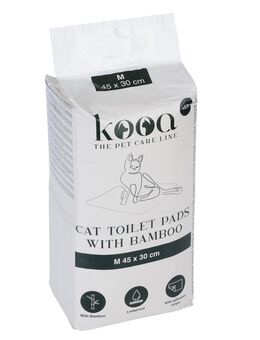 kooa Trainingsunterlage mit Bambus für Katzen - Medium: L 45 x B 30 cm, 40 Stück