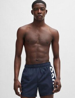 HUGO Badeshorts ABAS seitlich mit großem HUGO Logo-Print