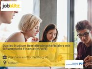 Duales Studium Betriebswirtschaftslehre mit Schwerpunkt Finance (m/w/d) - Fellbach