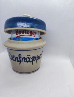 Senftopf blau Senfnäppel incl. Bautzner Becher - Görlitz Zentrum