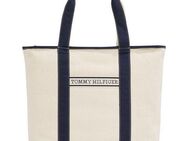 Tommy Hilfiger Tragetasche TH SUMMER CANVAS TOTE, Damen Henkeltasche, Beuteltasche, Strandtasche mit Kontrastbesatz