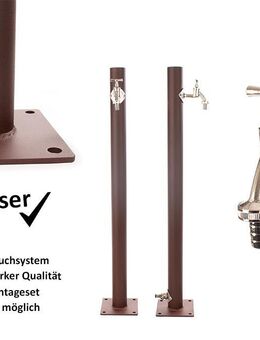TRINKWASSER Wassersäule TSRG 650 Rost Optik braun rund - Hiddenhausen