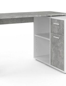 FMD Eckschreibtisch AUGSBURG, Schreibtisch/Sideboard m. Stauraum, beidseitig montierb., 117/148 cm