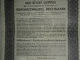 039 Auslosungsschein Leipzig 1930 25,00 Reichs Mark, selten, Rar in 58509