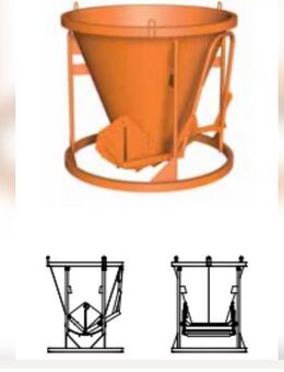 NEU Betonsilo Betonkübel Betonbombe Hebel + Kette Kran 500L - Hamminkeln