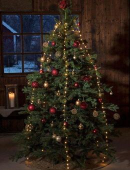 KONSTSMIDE LED-Baummantel, 240-flammig, LED Lichterkette mit Ring Ø 11, LED Tropfen, 5 Stränge à 48 Dioden