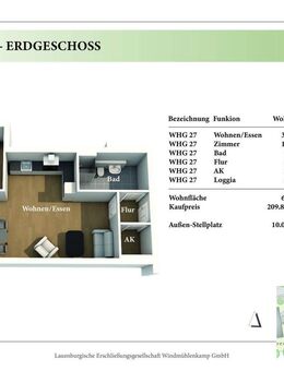 2 Zimmer EG Neubau-Eigentumswohnung 2.27 - Lauenburg (Elbe)