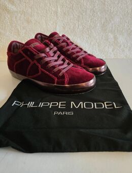 Philippe Model Paris Lamine L D Velour Bordeaux Damen Sneaker Gr. 39,5 Neu - Geseke