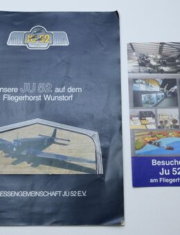 Heft "Unsere Ju52 auf dem Fliegerhorst Wunstorf" und Werbeflyer - Bremerhaven